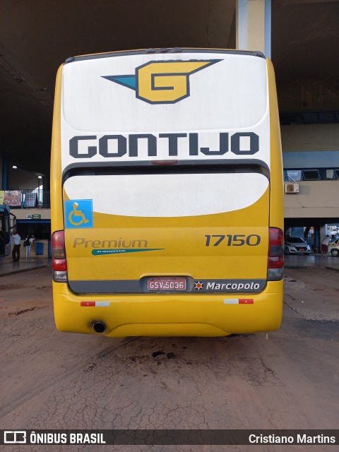 Empresa Gontijo de Transportes 17150 na cidade de Montes Claros, Minas Gerais, Brasil, por Cristiano Martins. ID da foto: 9704953.