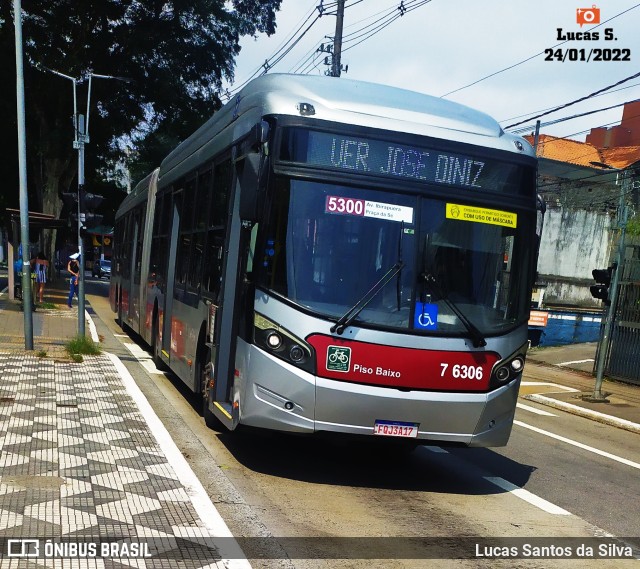 Viação Gatusa Transportes Urbanos 7 6306 na cidade de São Paulo, São Paulo, Brasil, por Lucas Santos da Silva. Número da foto: #9704855.