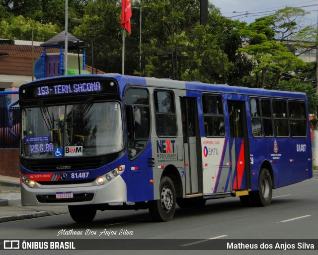 Next Mobilidade - ABC Sistema de Transporte 81.487 na cidade de São Bernardo do Campo, São Paulo, Brasil, por Matheus dos Anjos Silva. ID da foto: 9706508.