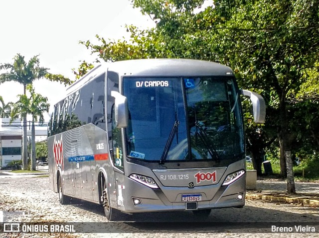 Auto Viação 1001 RJ 108.1215 na cidade de Campos dos Goytacazes, Rio de Janeiro, Brasil, por Breno Vieira. Número da foto: #9707569.
