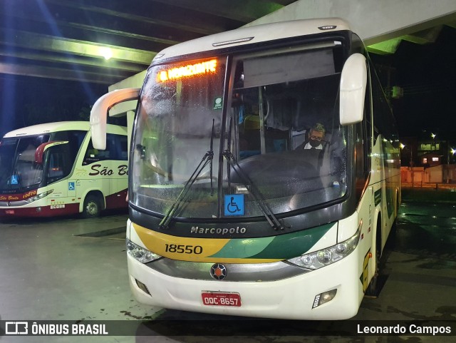 Empresa Gontijo de Transportes 18550 na cidade de Araxá, Minas Gerais, Brasil, por Leonardo Campos. ID da foto: 9704502.