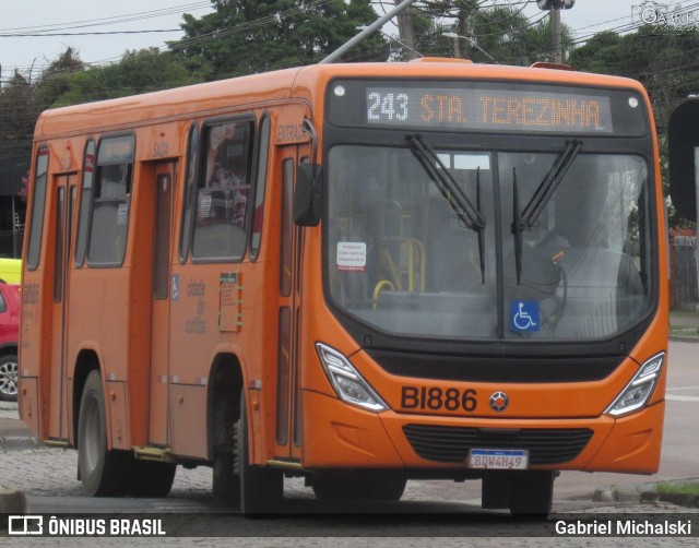 Transporte Coletivo Glória BI886 na cidade de Curitiba, Paraná, Brasil, por Gabriel Michalski. ID da foto: 9709130.