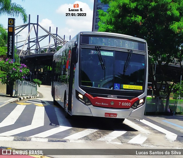 Viação Gatusa Transportes Urbanos 7 6060 na cidade de São Paulo, São Paulo, Brasil, por Lucas Santos da Silva. Número da foto: #9710523.