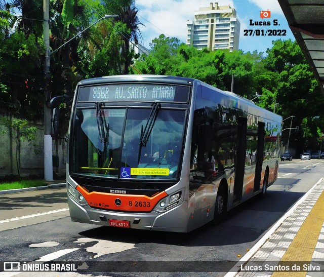 Viação Gato Preto 8 2633 na cidade de São Paulo, São Paulo, Brasil, por Lucas Santos da Silva. ID da foto: 9710423.