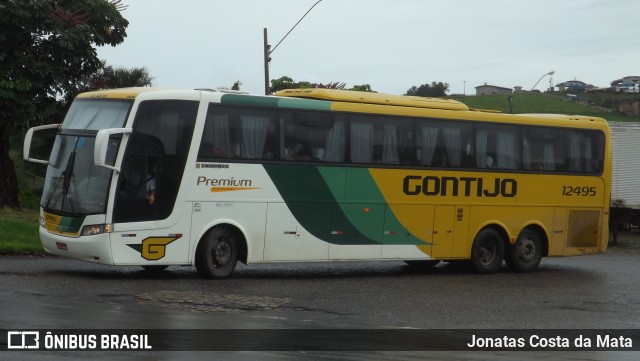 Empresa Gontijo de Transportes 12495 na cidade de João Monlevade, Minas Gerais, Brasil, por Jonatas Costa da Mata. ID da foto: 9709000.