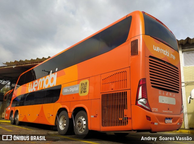 Auto Viação Catarinense 3726 na cidade de Curitiba, Paraná, Brasil, por Andrey  Soares Vassão. ID da foto: 9710567.