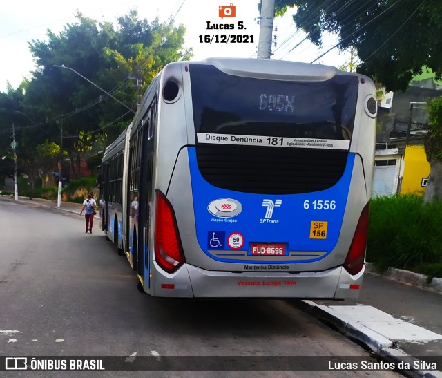 Viação Grajaú S.A. 6 1556 na cidade de São Paulo, São Paulo, Brasil, por Lucas Santos da Silva. Número da foto: #9623028.