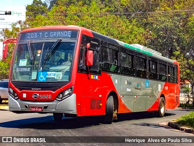 Itajaí Transportes Coletivos 2053 na cidade de Campinas, São Paulo, Brasil, por Henrique Alves de Paula Silva. Número da foto: #9626316.