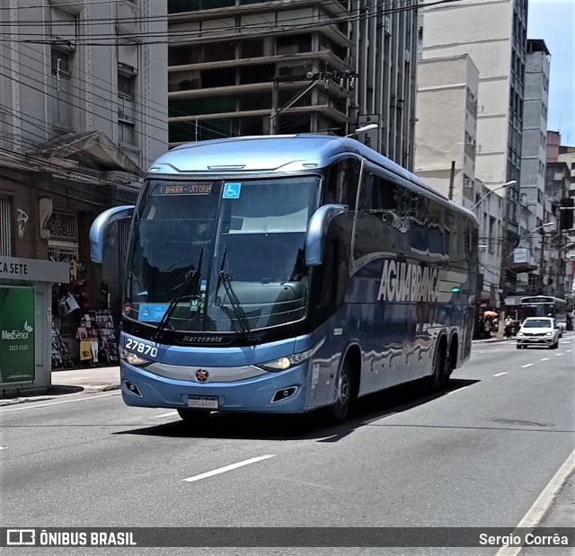 Viação Águia Branca 27870 na cidade de Vitória, Espírito Santo, Brasil, por Sergio Corrêa. Número da foto: #9623314.