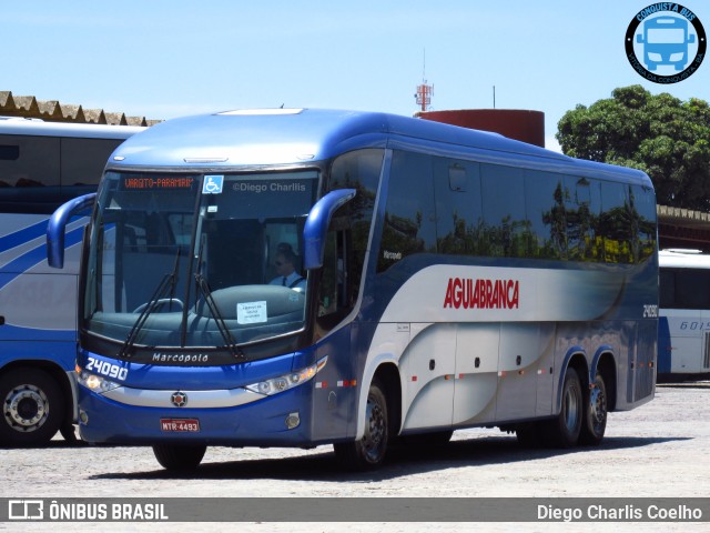 Viação Águia Branca 24090 na cidade de Vitória da Conquista, Bahia, Brasil, por Diego Charlis Coelho. ID da foto: 9626439.