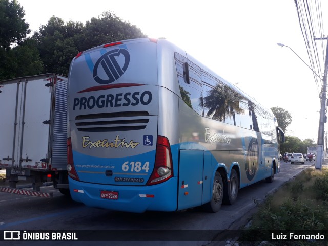 Auto Viação Progresso 6184 na cidade de Maceió, Alagoas, Brasil, por Luiz Fernando. ID da foto: 9624923.