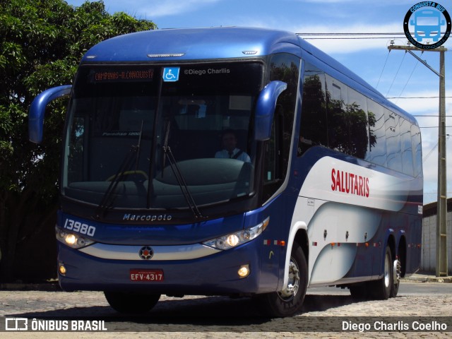 Viação Salutaris e Turismo 13980 na cidade de Vitória da Conquista, Bahia, Brasil, por Diego Charlis Coelho. Número da foto: #9624285.