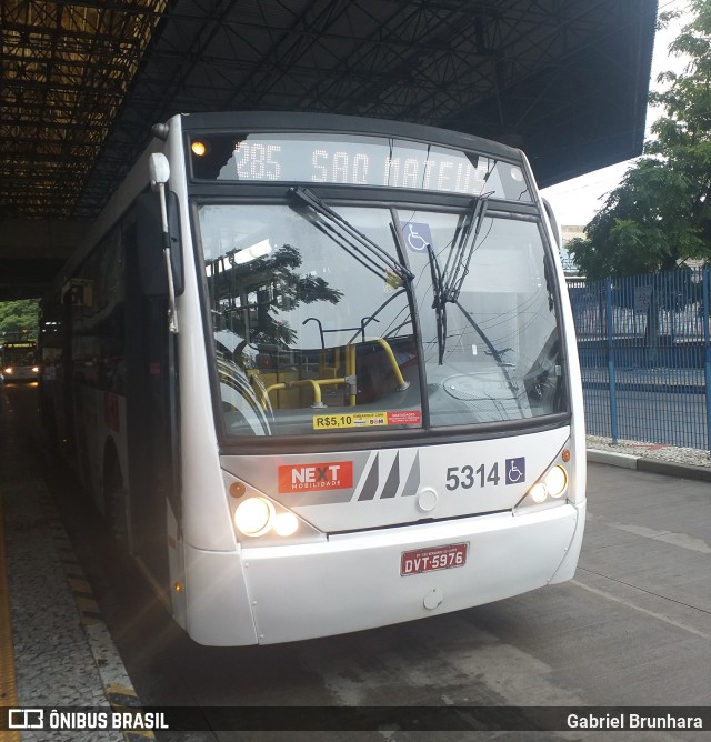 Next Mobilidade - ABC Sistema de Transporte 5314 na cidade de São Paulo, São Paulo, Brasil, por Gabriel Brunhara. ID da foto: 9624869.