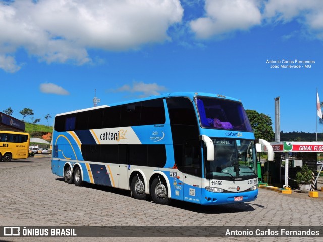 Cattani Sul Transportes e Turismo 11650 na cidade de João Monlevade, Minas Gerais, Brasil, por Antonio Carlos Fernandes. ID da foto: 9623717.