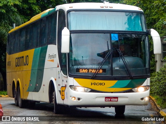 Empresa Gontijo de Transportes 14010 na cidade de São Paulo, São Paulo, Brasil, por Gabriel Leal. ID da foto: 9624928.