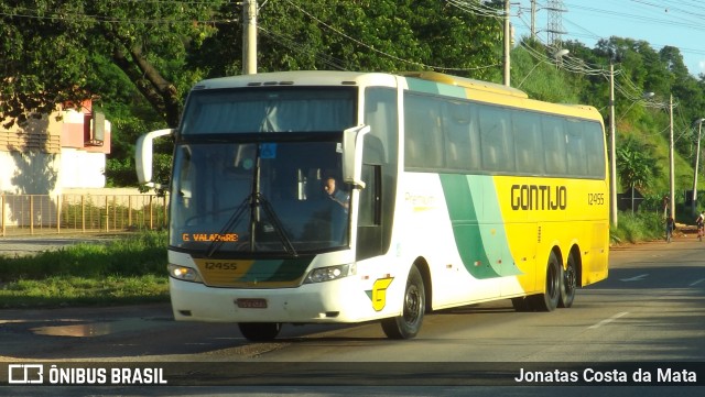 Empresa Gontijo de Transportes 12455 na cidade de Governador Valadares, Minas Gerais, Brasil, por Jonatas Costa da Mata. ID da foto: 9623763.