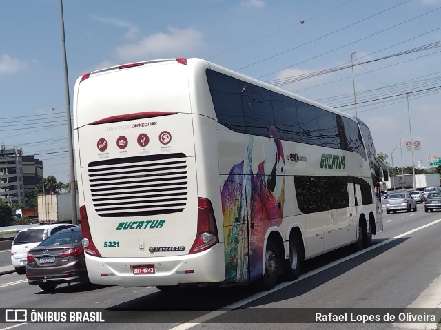 Eucatur - Empresa União Cascavel de Transportes e Turismo 5321 na cidade de São Paulo, São Paulo, Brasil, por Rafael Lopes de Oliveira. ID da foto: 9626932.