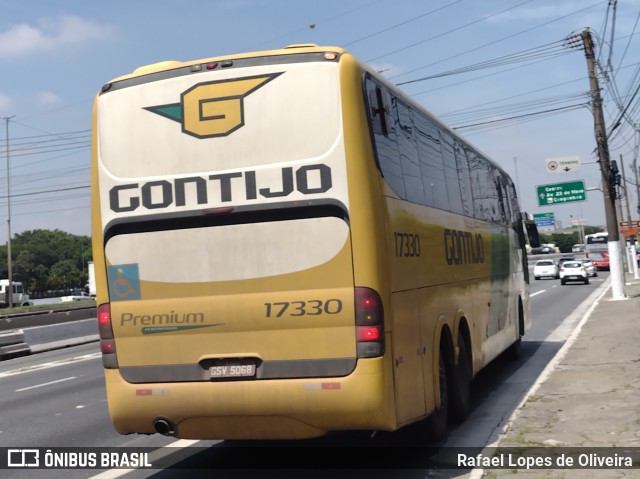 Empresa Gontijo de Transportes 17330 na cidade de São Paulo, São Paulo, Brasil, por Rafael Lopes de Oliveira. ID da foto: 9626896.