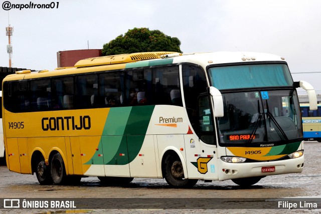 Empresa Gontijo de Transportes 14905 na cidade de Vitória da Conquista, Bahia, Brasil, por Filipe Lima. ID da foto: 9629280.