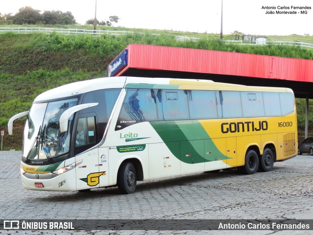 Empresa Gontijo de Transportes 16080 na cidade de João Monlevade, Minas Gerais, Brasil, por Antonio Carlos Fernandes. ID da foto: 9627285.