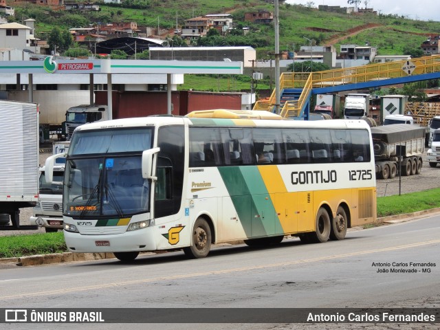 Empresa Gontijo de Transportes 12725 na cidade de João Monlevade, Minas Gerais, Brasil, por Antonio Carlos Fernandes. ID da foto: 9627256.