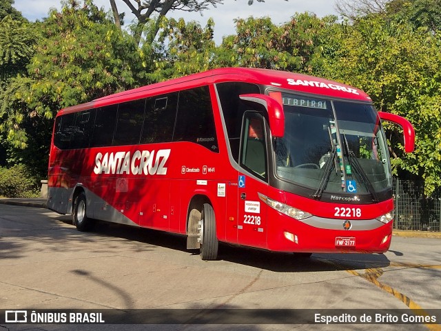 Viação Santa Cruz 22218 na cidade de São Paulo, São Paulo, Brasil, por Espedito de Brito Gomes. ID da foto: 9626763.