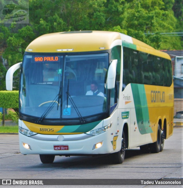 Empresa Gontijo de Transportes 18105 na cidade de Ilhéus, Bahia, Brasil, por Tadeu Vasconcelos. ID da foto: 9630007.