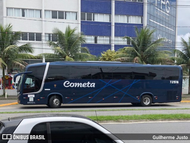 Viação Cometa 721516 na cidade de Praia Grande, São Paulo, Brasil, por Guilherme Justo. ID da foto: 9632586.