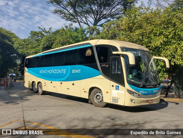 Viação Novo Horizonte 501411 na cidade de São Paulo, São Paulo, Brasil, por Espedito de Brito Gomes. Número da foto: #9630315.