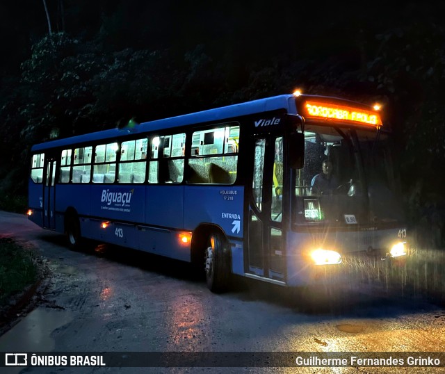 Biguaçu Transportes Coletivos Administração e Participação 413 na cidade de Tijucas, Santa Catarina, Brasil, por Guilherme Fernandes Grinko. ID da foto: 9630176.