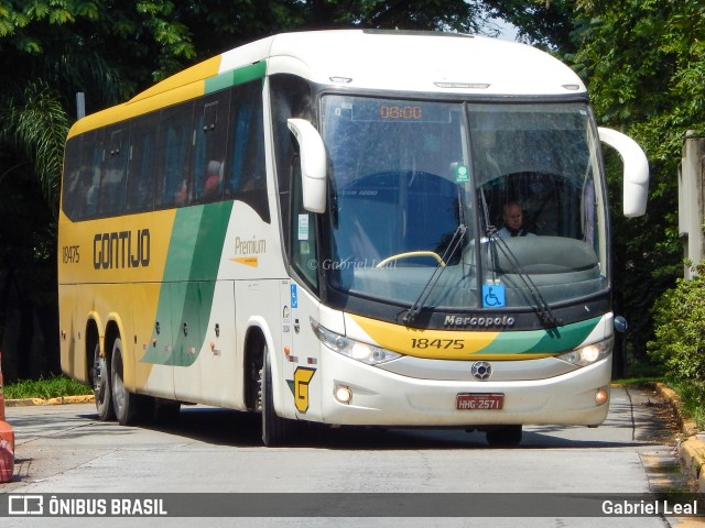 Empresa Gontijo de Transportes 18475 na cidade de São Paulo, São Paulo, Brasil, por Gabriel Leal. ID da foto: 9630800.