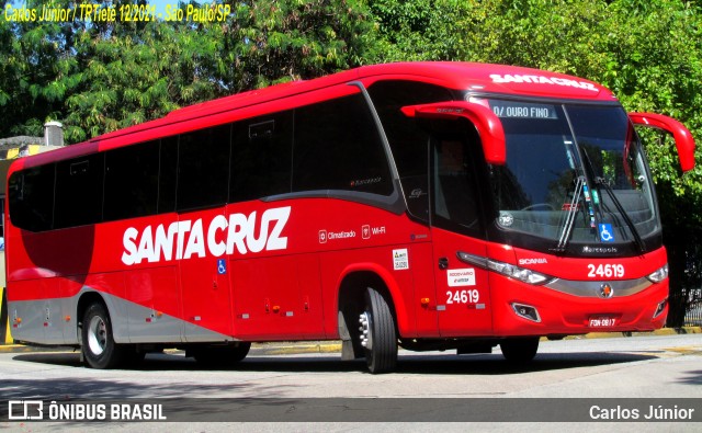 Viação Santa Cruz 24619 na cidade de São Paulo, São Paulo, Brasil, por Carlos Júnior. ID da foto: 9632841.