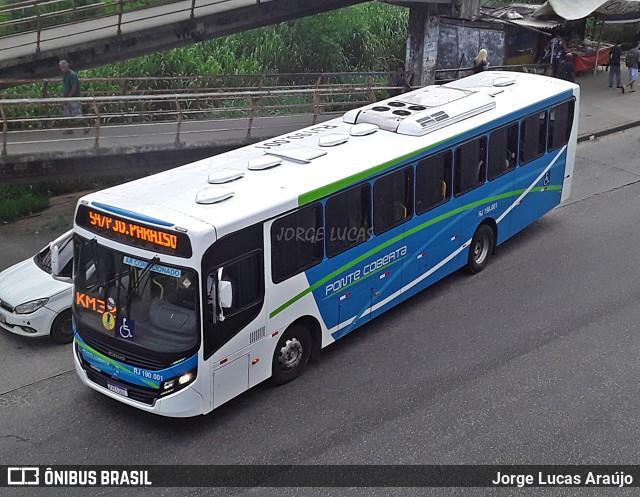 Viação Ponte Coberta RJ 190.001 na cidade de Rio de Janeiro, Rio de Janeiro, Brasil, por Jorge Lucas Araújo. ID da foto: 9632274.