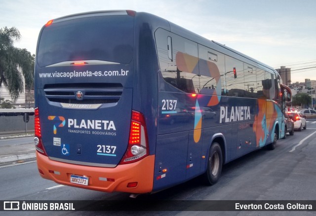 Planeta Transportes Rodoviários 2137 na cidade de Cariacica, Espírito Santo, Brasil, por Everton Costa Goltara. ID da foto: 9632352.