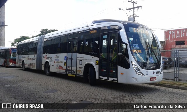 Itajaí Transportes Coletivos 2997 na cidade de Campinas, São Paulo, Brasil, por Carlos Eduardo  da Silva. Número da foto: #9632598.
