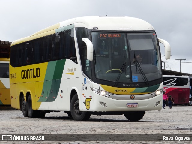 Empresa Gontijo de Transportes 18455 na cidade de Vitória da Conquista, Bahia, Brasil, por Rava Ogawa. ID da foto: 9634245.