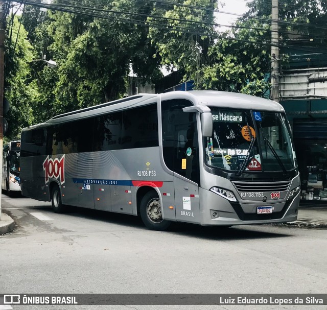 Auto Viação 1001 RJ 108.1153 na cidade de Niterói, Rio de Janeiro, Brasil, por Luiz Eduardo Lopes da Silva. ID da foto: 9633345.