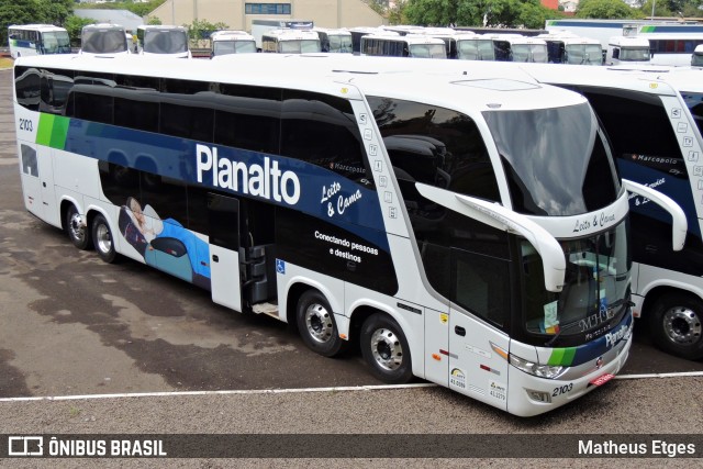 Planalto Transportes 2103 na cidade de Santa Maria, Rio Grande do Sul, Brasil, por Matheus Etges. ID da foto: 9634474.