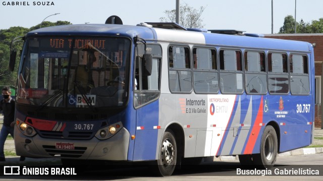 Empresa de Ônibus Vila Galvão 30.767 na cidade de Guarulhos, São Paulo, Brasil, por Busologia Gabrielística. ID da foto: 9633748.