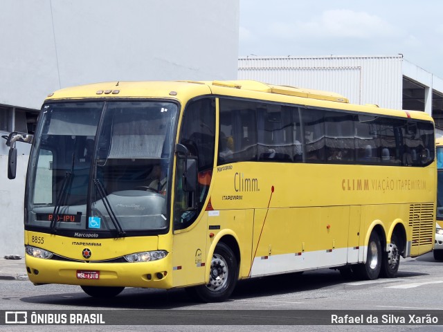 Viação Itapemirim 8855 na cidade de Petrópolis, Rio de Janeiro, Brasil, por Rafael da Silva Xarão. ID da foto: 9634930.