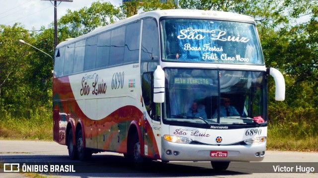 Expresso São Luiz 6890 na cidade de Recife, Pernambuco, Brasil, por Victor Hugo. Número da foto: #9634962.