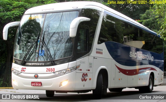 Viação São Cristóvão 2650 na cidade de São Paulo, São Paulo, Brasil, por Carlos Júnior. ID da foto: 9637515.