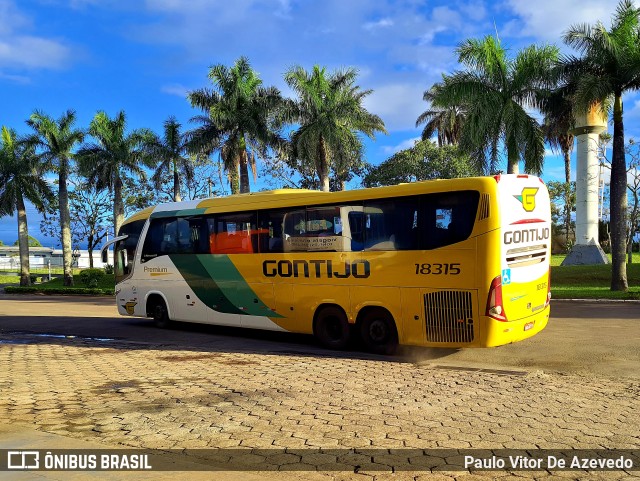 Empresa Gontijo de Transportes 18315 na cidade de São Sebastião do Paraíso, Minas Gerais, Brasil, por Paulo Vitor De Azevedo. Número da foto: #9637128.