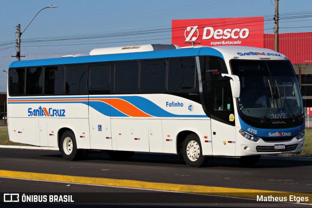 VUSC - Viação União Santa Cruz 4215 na cidade de Santa Cruz do Sul, Rio Grande do Sul, Brasil, por Matheus Etges. Número da foto: #9637553.
