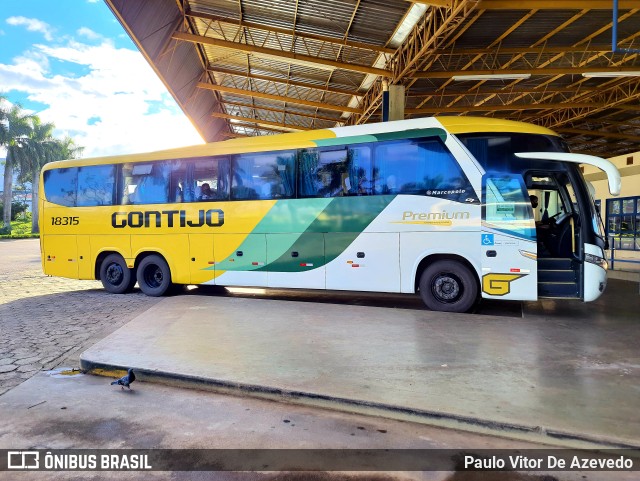 Empresa Gontijo de Transportes 18315 na cidade de São Sebastião do Paraíso, Minas Gerais, Brasil, por Paulo Vitor De Azevedo. ID da foto: 9637118.