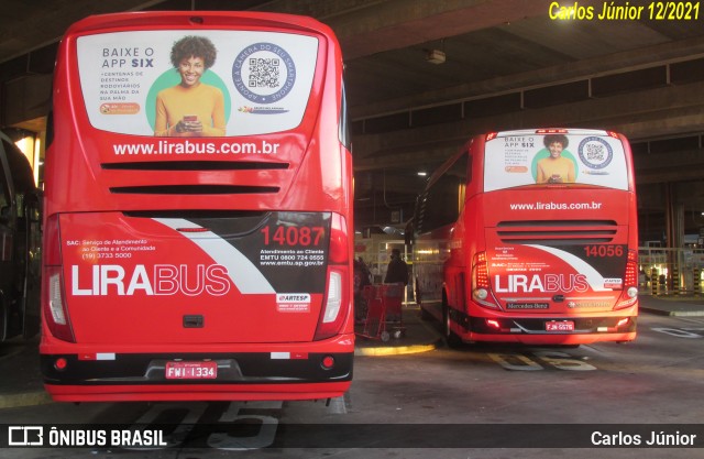 Lirabus 14087 na cidade de Campinas, São Paulo, Brasil, por Carlos Júnior. Número da foto: #9640786.