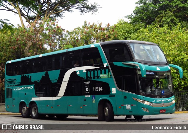 Viação Sampaio 11614 na cidade de São Paulo, São Paulo, Brasil, por Leonardo Fidelli. Número da foto: #9641514.