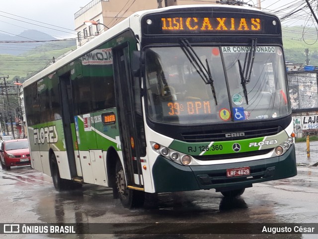 Transportes Flores RJ 128.360 na cidade de Nova Iguaçu, Rio de Janeiro, Brasil, por Augusto César. Número da foto: #9642036.