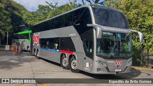 Auto Viação 1001 RJ 108.1210 na cidade de São Paulo, São Paulo, Brasil, por Espedito de Brito Gomes. Número da foto: #9640897.