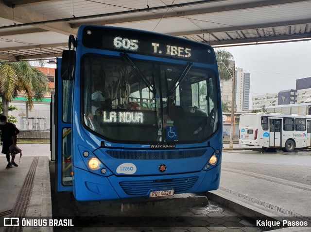 Viação Praia Sol 12260 na cidade de Vila Velha, Espírito Santo, Brasil, por Kaique Passos. Número da foto: #9639895.